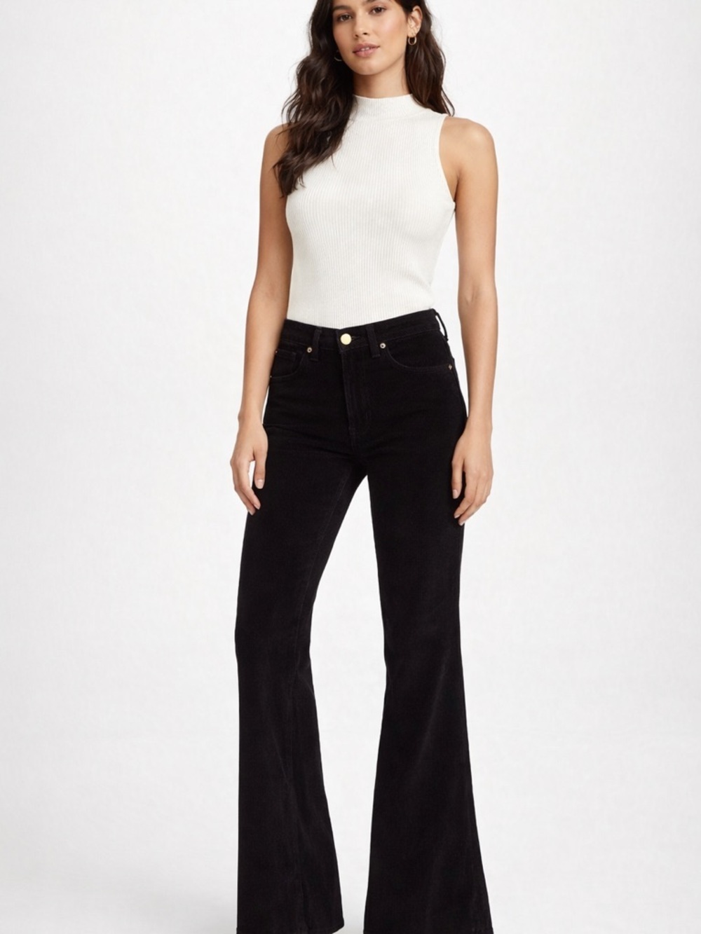 Pilcro‎ black flare pants size 30 corderoy